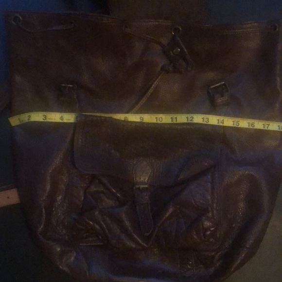 Back to school! Brown Leather Backpack - Picture 6 of 8